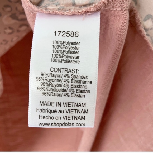 Dolan for Anthro blush animal print blouse. - Picture 7 of 11